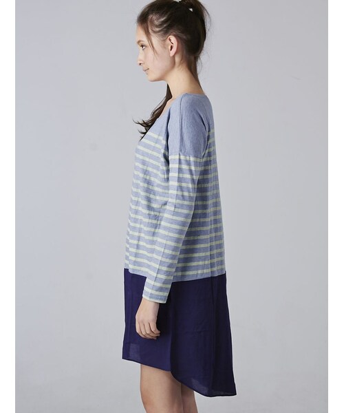 Rinajour（リナジュール）の「Rinajour (リナジュール) 切替ドルマンワンピース（ワンピース/ドレス・レディース・PINK/NAVY/SACKS・F）」の5枚目の写真