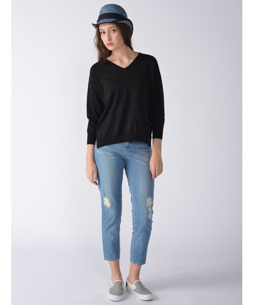 Rinajour(リナジュール)の「Rinajour (リナジュール) Boysテーパードパンツ(パンツ・レディース・INDIGO/USED・2/1)」の9枚目の写真