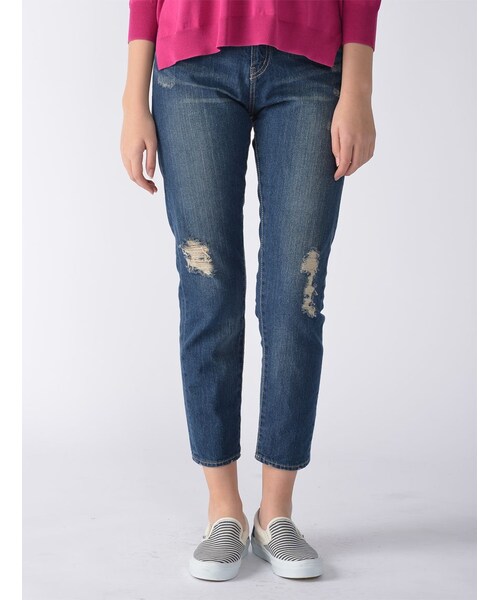 Rinajour(リナジュール)の「Rinajour (リナジュール) Boysテーパードパンツ(パンツ・レディース・INDIGO/USED・2/1)」の2枚目の写真