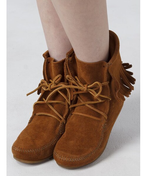 Minnetonka（ミネトンカ）の「Minnetonka (ミネトンカ) トランパーアンクルハイブーツ (589)（シューズ・レディース・BLACK/TAN/BROWN・50/60/70/80）」の7枚目の写真