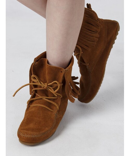 Minnetonka（ミネトンカ）の「Minnetonka (ミネトンカ) トランパーアンクルハイブーツ (589)（シューズ・レディース・BLACK/TAN/BROWN・50/60/70/80）」の8枚目の写真