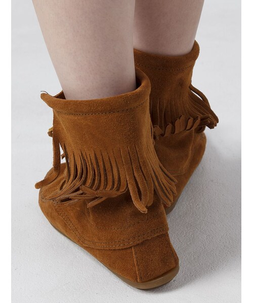 Minnetonka（ミネトンカ）の「Minnetonka (ミネトンカ) トランパーアンクルハイブーツ (589)（シューズ・レディース・BLACK/TAN/BROWN・50/60/70/80）」の10枚目の写真