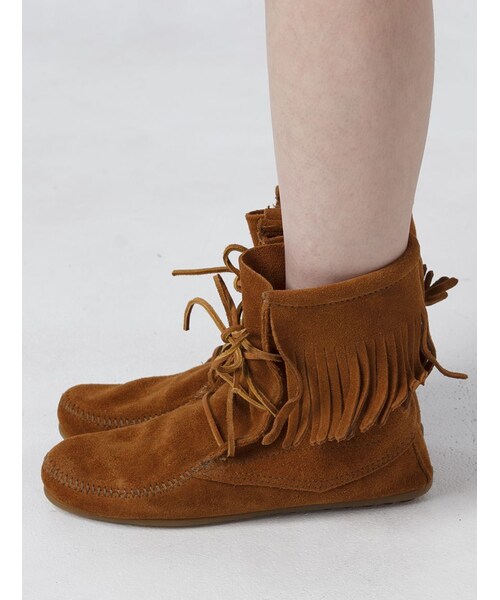 Minnetonka（ミネトンカ）の「Minnetonka (ミネトンカ) トランパーアンクルハイブーツ (589)（シューズ・レディース・BLACK/TAN/BROWN・50/60/70/80）」の9枚目の写真