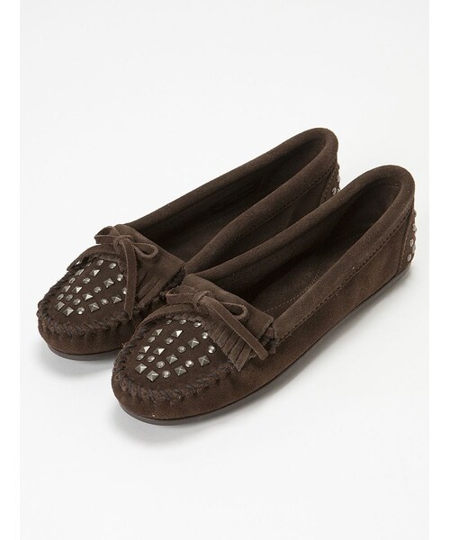 Minnetonka(ミネトンカ)の「minnetonka (ミネトンカ) スタッズ キルティモック(シューズ・レディース・BLACK/BROWN/D/BROWN・60/70/80/50)」の12枚目の写真