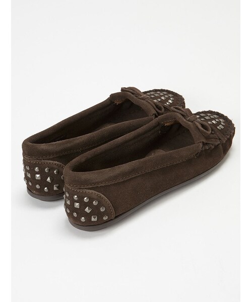 Minnetonka(ミネトンカ)の「minnetonka (ミネトンカ) スタッズ キルティモック(シューズ・レディース・BLACK/BROWN/D/BROWN・60/70/80/50)」の20枚目の写真