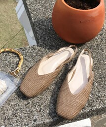 DHOLIC | ストロー調スリングバックシューズ(その他シューズ)