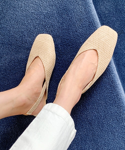 DHOLIC（ディーホリック）の「ストロー調スリングバックシューズ（その他シューズ・レディース・ホワイト/ブラウン/ベージュ/ブラック・230/235/240/245/250）」の4枚目の写真