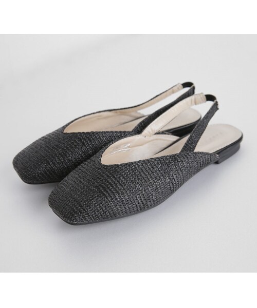 DHOLIC（ディーホリック）の「ストロー調スリングバックシューズ（その他シューズ・レディース・ホワイト/ブラウン/ベージュ/ブラック・230/235/240/245/250）」の2枚目の写真