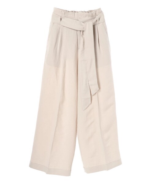 YECCA VECCA(イェッカヴェッカ)の「P.レーヨンリネンワイドパンツ(パンツ・ライトベージュ/ブラウン/ラベンダー・F)」の9枚目の写真