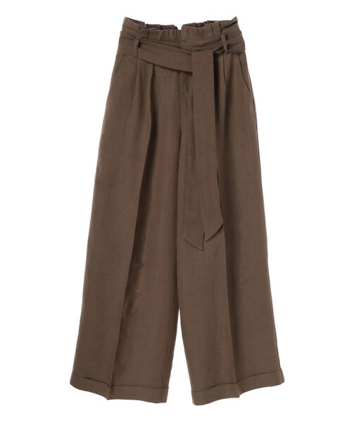 YECCA VECCA(イェッカヴェッカ)の「P.レーヨンリネンワイドパンツ(パンツ・ライトベージュ/ブラウン/ラベンダー・F)」の10枚目の写真