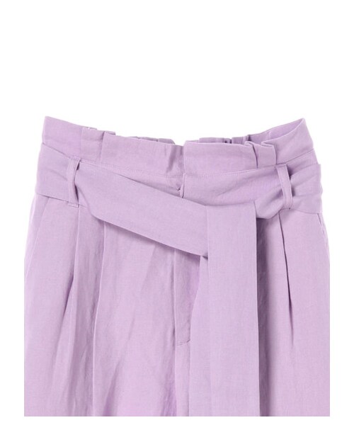 YECCA VECCA(イェッカヴェッカ)の「P.レーヨンリネンワイドパンツ(パンツ・ライトベージュ/ブラウン/ラベンダー・F)」の5枚目の写真