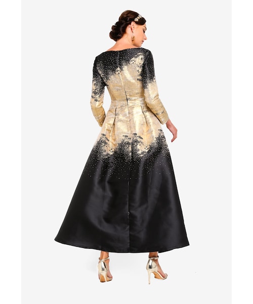 Zalia Jacquard Dress Zalia（ザリア）の「Placement Jacquard Fit And