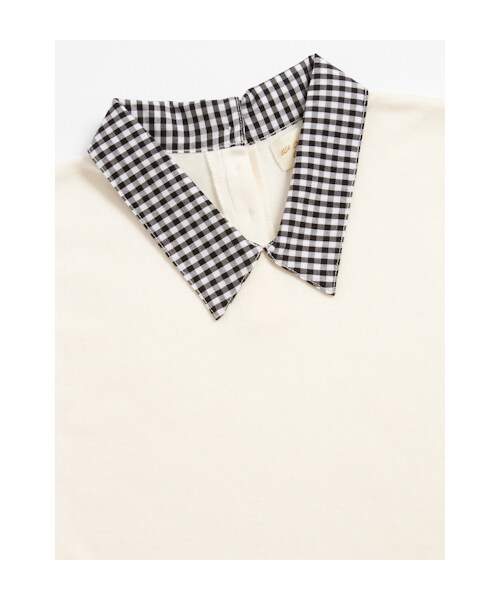 w closet(ダブルクローゼット)の「衿付きノースリーブプルオーバー(トップス・レディース・オフホワイト×ブラックギンガム/オフホワイト×ブルーストライプ/エクリュ×レッドギンガム/ネイビー×ネイビーストライプ・FREE)」の5枚目の写真