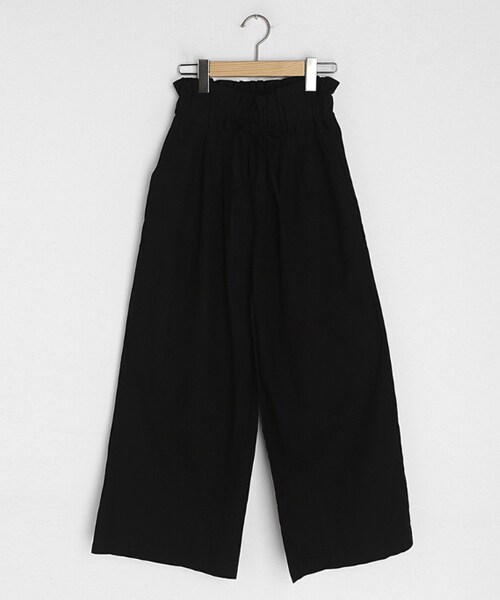 DHOLIC（ディーホリック）の「ウエストゴムストリングワイドパンツ（その他パンツ・レディース・その他/ブラック・FREE）」の2枚目の写真