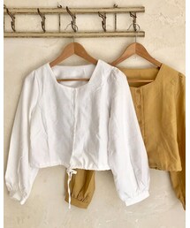 chocomee | スクエアネックリボンブラウス(シャツ/ブラウス)