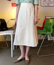 DHOLIC | リネン混Aラインロングスカート(スカート)