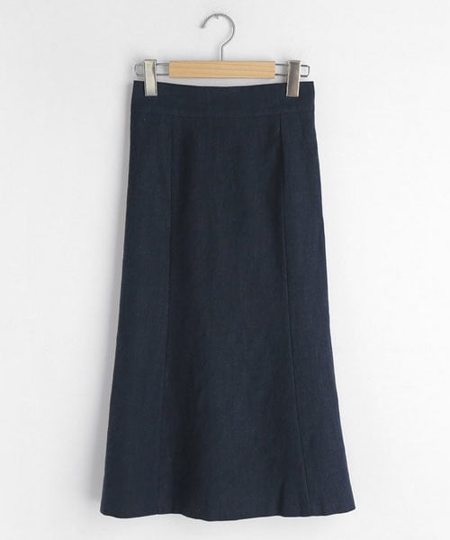 DHOLIC（ディーホリック）の「リネン混Aラインロングスカート（スカート・レディース・ベージュ/ブルー/ホワイト/ピンク・FREE）」の3枚目の写真