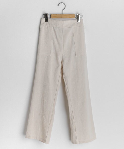 DHOLIC（ディーホリック）の「リネン混ハイウエストポケットパンツ（その他パンツ・レディース・ホワイト/ベージュ/ブラウン/ブラック/グリーン・FREE）」の4枚目の写真