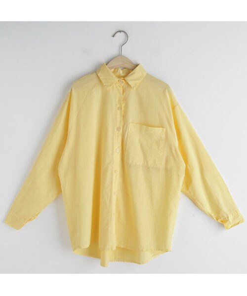 DHOLIC（ディーホリック）の「ライトカラーオーバーシャツ（シャツ/ブラウス・レディース・ホワイト/グリーン/オレンジ/ピンク/イエロー・FREE）」の3枚目の写真