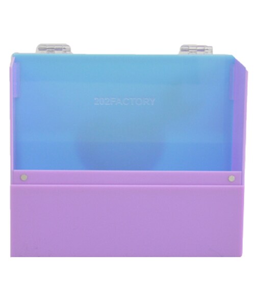 202FACTORY(202ファクトリー)の「GIRL BOX CLUTCH BAG(バッグ・レディース・PURPLE + SKY BLUE・*15.5CM x 13CM x 5.4CM)」の3枚目の写真