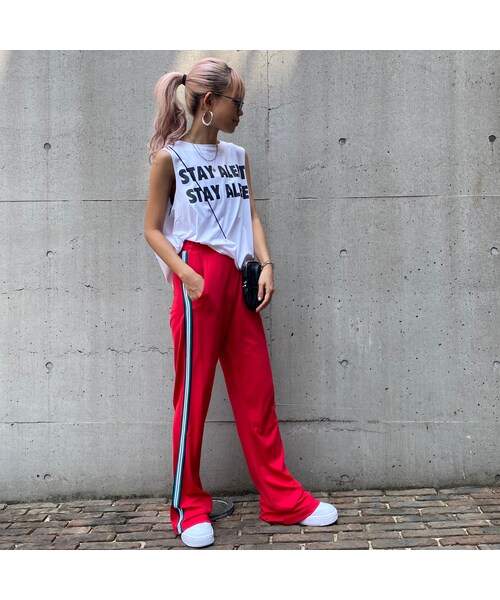 no brand（ノーブランド）の「ちょいフレアLINEパンツ（その他パンツ・レディース・その他）」の2枚目の写真