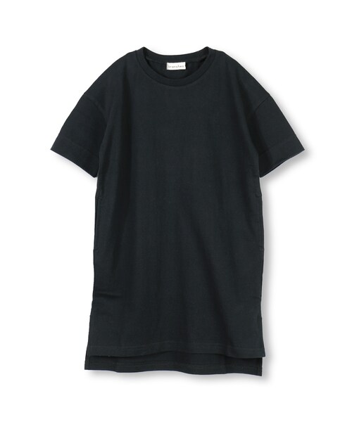BRANSHES(ブランシェス)の「ビックシルエット半袖ワンピース(ワンピース・キッズ・オフホワイト/ローズピンク/ブラック・80cm~150cm/100cm~130cm)」の2枚目の写真