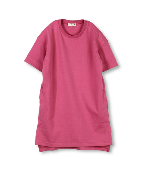 BRANSHES(ブランシェス)の「ビックシルエット半袖ワンピース(ワンピース・キッズ・オフホワイト/ローズピンク/ブラック・80cm~150cm/100cm~130cm)」の3枚目の写真