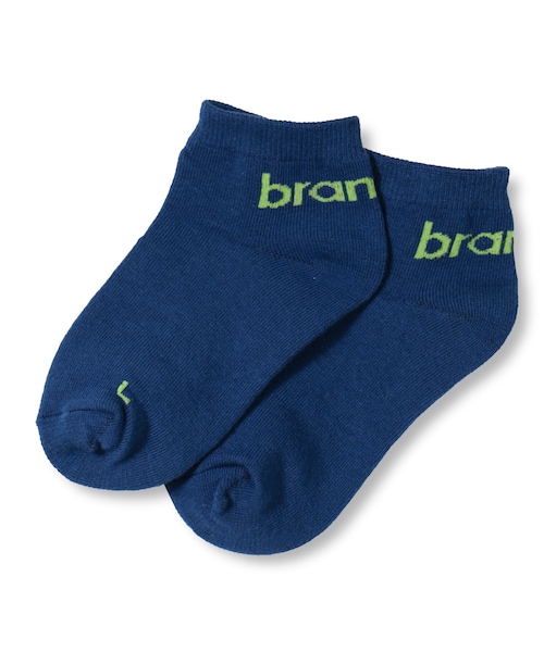BRANSHES（ブランシェス）の「バックロゴ入りショートソックス（ソックス/靴下・キッズ・オフホワイト/ブルー/ブラック・9cm～21cm）」の3枚目の写真