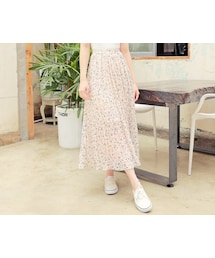 HOTPING | フラワープリーツロングスカート(スカート)