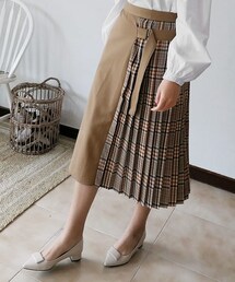 DHOLIC | サイドチェックプリーツスカート(スカート)