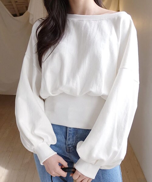 DHOLIC（ディーホリック）の「バックジップスウェット（スウェット・レディース・グレー/ホワイト/ブラック/レッド・FREE）」の2枚目の写真