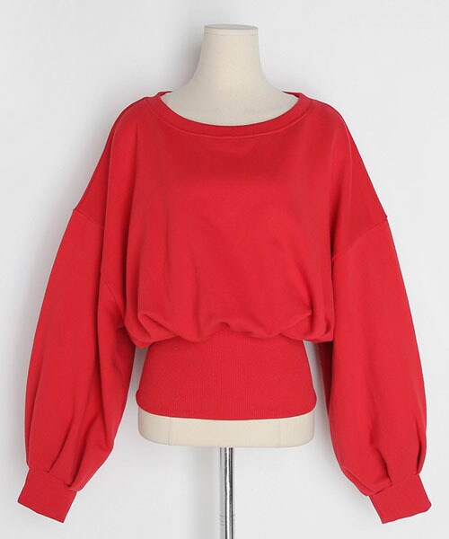 DHOLIC（ディーホリック）の「バックジップスウェット（スウェット・レディース・グレー/ホワイト/ブラック/レッド・FREE）」の4枚目の写真