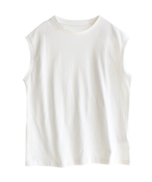 zootie（ズーティー）の「フレンチノースリーブカットソー（Tシャツ/カットソー・レディース・ダークグリーン/オフホワイト/グレージュ/ネイビー/チャコール/ブラック・M）」の2枚目の写真