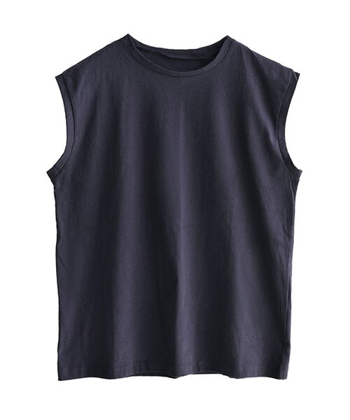 zootie（ズーティー）の「フレンチノースリーブカットソー（Tシャツ/カットソー・レディース・ダークグリーン/オフホワイト/グレージュ/ネイビー/チャコール/ブラック・M）」の6枚目の写真