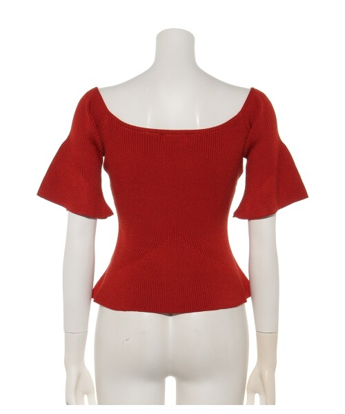 lilLilly(リルリリー)の「ヘムフレアニットトップ(トップス・レディース・LT PINK/PURPLE/PINK/RED・FREE)」の6枚目の写真