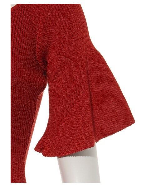 lilLilly(リルリリー)の「ヘムフレアニットトップ(トップス・レディース・LT PINK/PURPLE/PINK/RED・FREE)」の9枚目の写真