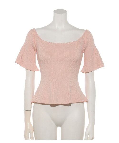 lilLilly(リルリリー)の「ヘムフレアニットトップ(トップス・レディース・LT PINK/PURPLE/PINK/RED・FREE)」の2枚目の写真