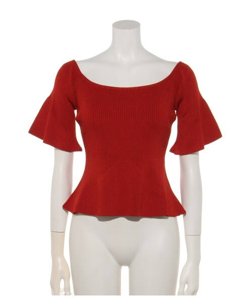 lilLilly(リルリリー)の「ヘムフレアニットトップ(トップス・レディース・LT PINK/PURPLE/PINK/RED・FREE)」の4枚目の写真