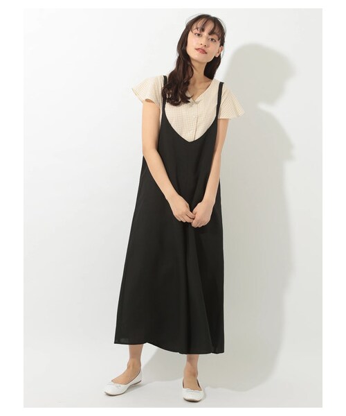 E Hyphen World Gallery イーハイフン ワールド ギャラリー イーハイフンワールドギャラリー の ルーズキャミサロペット オールインワン サロペット Wear