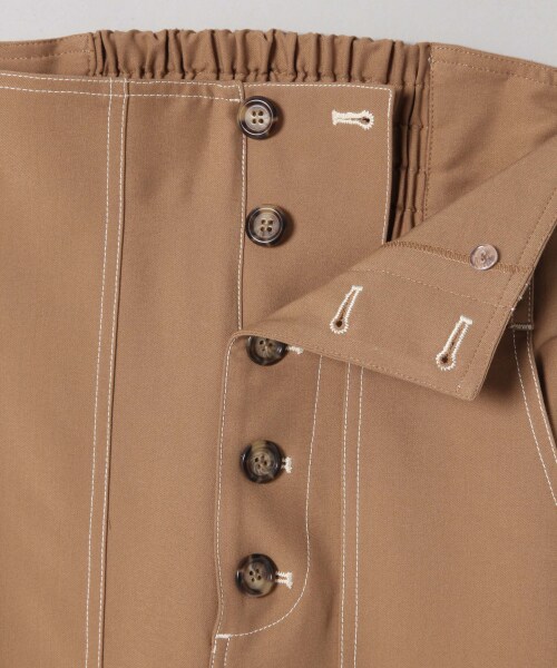 JEANASIS（ジーナシス）の「フロントボタンハイウエストパンツ（パンツ・オフホワイト()/ブラウン()/カーキ()）」の10枚目の写真