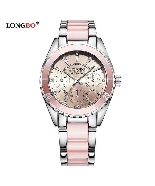 No Brand ノーブランド の Longbo ブランド 腕時計 レディース 高級海外人気ブランド 女性 クォーツ式 2色 アナログ腕時計 Wear