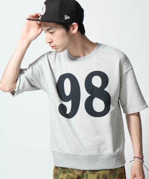 RAGEBLUE（レイジブルー）の「スウェットプリント半袖（トップス・メンズ・ホワイト/ブラック/グレー/ブルー・Ｍ/Ｌ）」の3枚目の写真