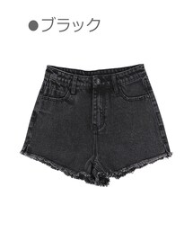 Bobon21 | 裾フリンジホットデニム-全２色-(デニムパンツ)
