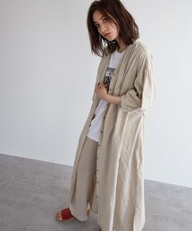 OZOC | [洗える・36(S)/42(LL)WEB限定サイズ]バンドカラーシャツワンピース(ワンピース/ドレス)