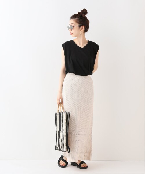 FRAMeWORK（フレームワーク）の「レースアミスカート（スカート・ナチュラル/36/38）」の3枚目の写真