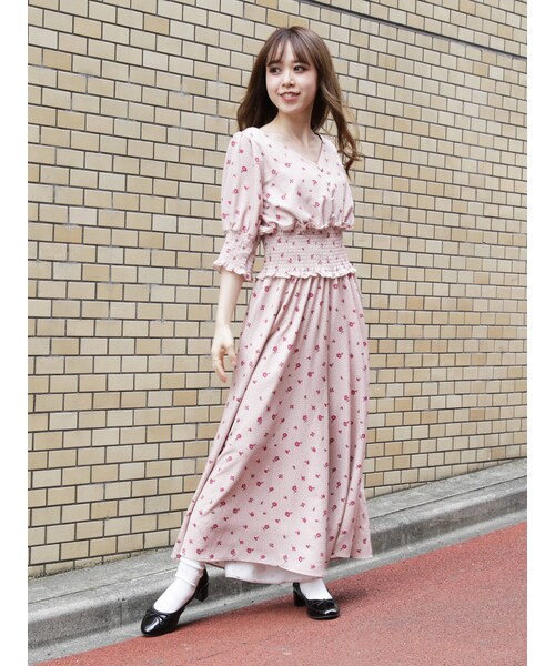 Dazzlin ダズリン の フラワー ドットオールインワン ワンピース ドレス Wear