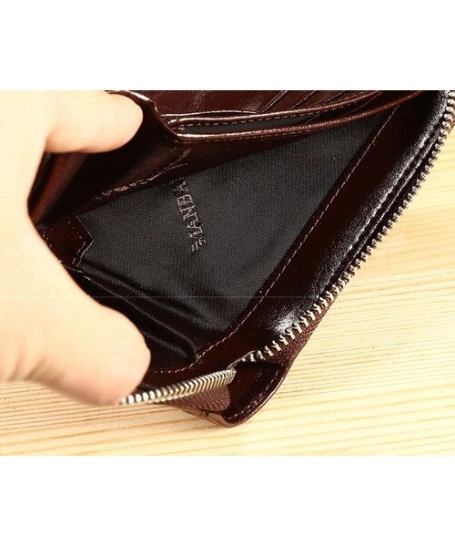no brand（ノーブランド）の「ManBang メンズ財布 海外ブランド 2つ折り ミニ　ラウンドジップ コンパクト（財布・メンズ・その他）」の4枚目の写真