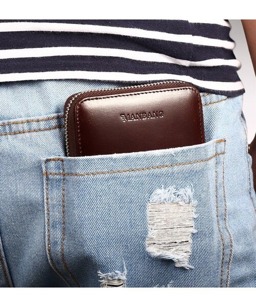 no brand（ノーブランド）の「ManBang メンズ財布 海外ブランド 2つ折り ミニ　ラウンドジップ コンパクト（財布・メンズ・その他）」の11枚目の写真