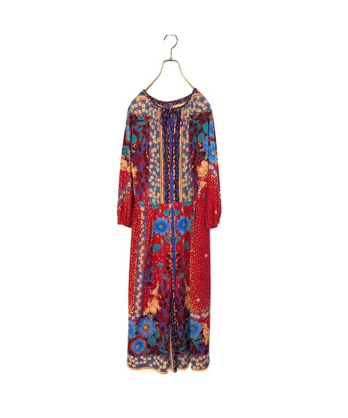 USED(ユーズド)の「Flower garden red one piece(ワンピース・レディース・その他)」の3枚目の写真