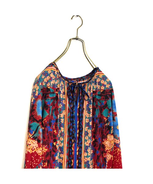 USED(ユーズド)の「Flower garden red one piece(ワンピース・レディース・その他)」の5枚目の写真